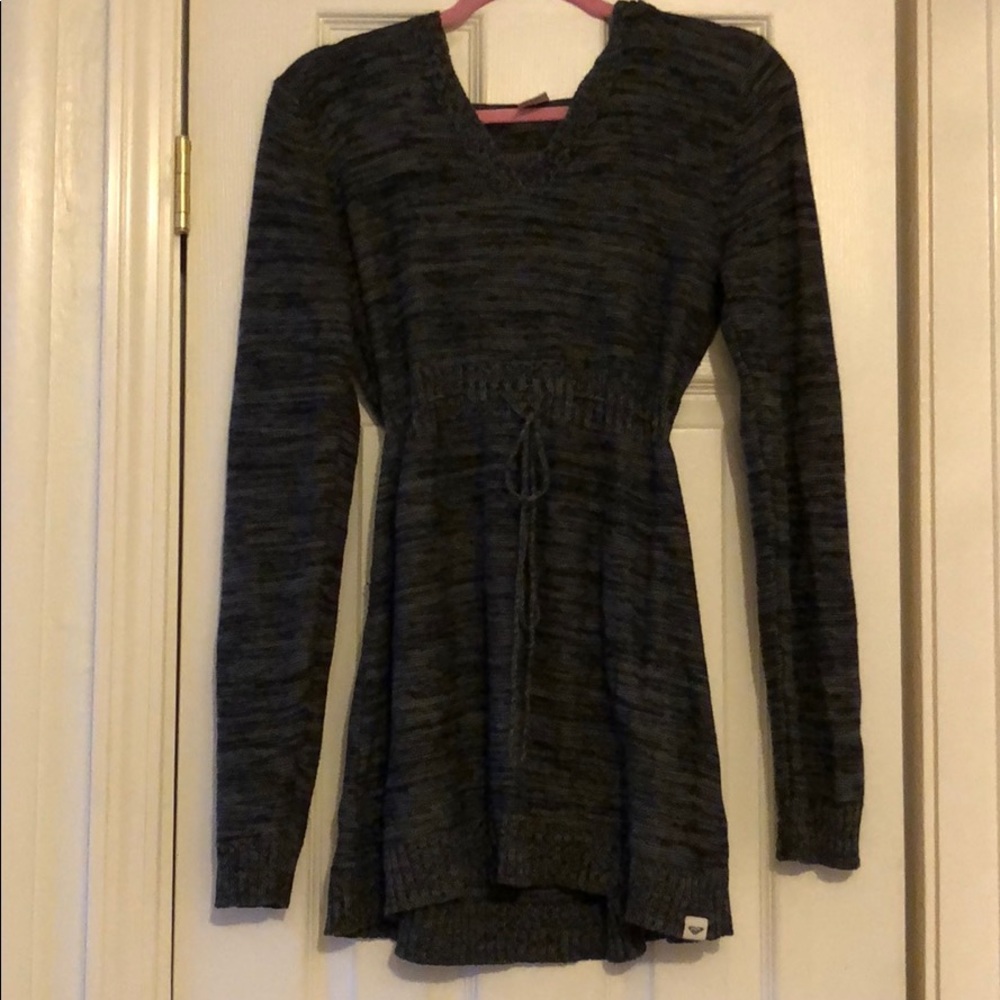 Sweater dress with hood